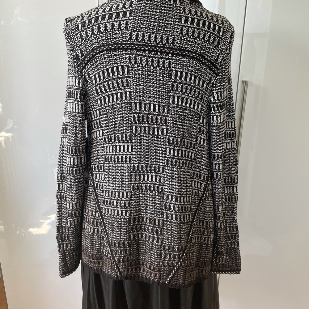 NIC+ZOE Open Front Cardigan Size-Large Color-Brown/White NWT - Picture 12 of 12